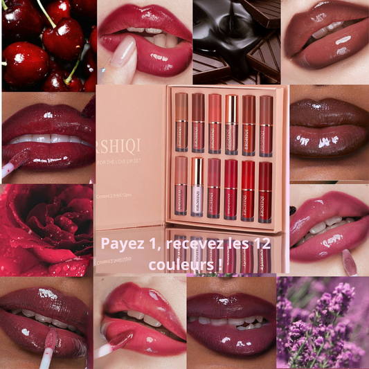 ✨ Coffret Gloss Luxe – 12 Couleurs Incontournables 💄