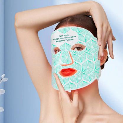 Masque LED Rajeunissant en Silicone – Éclat & Soin Complet à Domicile