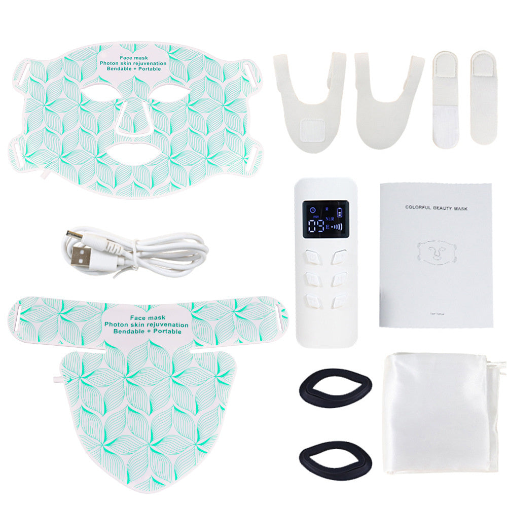 Masque LED Rajeunissant en Silicone – Éclat & Soin Complet à Domicile