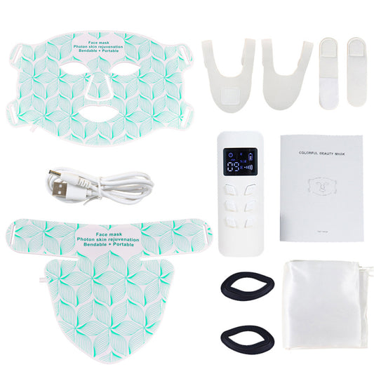 Masque LED Rajeunissant en Silicone – Éclat & Soin Complet à Domicile
